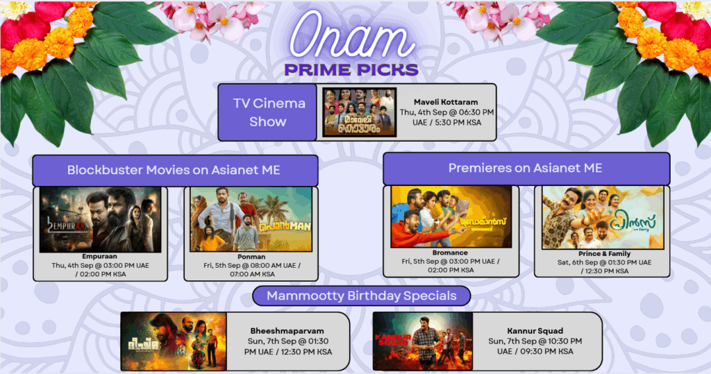 Bright Lights, Onam Nights: Shows You Have to Watch This Festive Season: Asianet ME