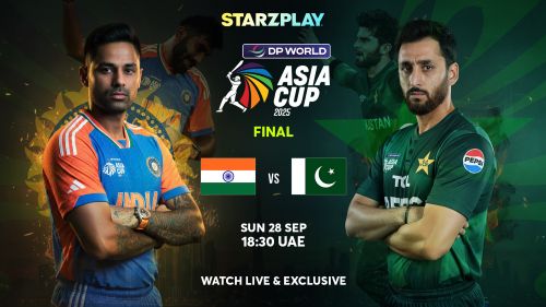 Cricket’s Greatest Rivalry Reignites: India vs Pakistan – Asia Cup 2025 Final Streaming Live on STARZPLAY this Sunday