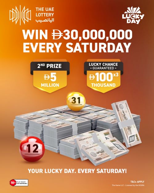 More Draws, More Chances to Win: The UAE Lottery Celebrates Its First Anniversary With Weekly Lucky Day Draws!